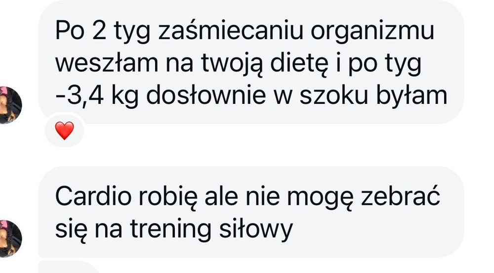 Opinia klientki o jadłospisie