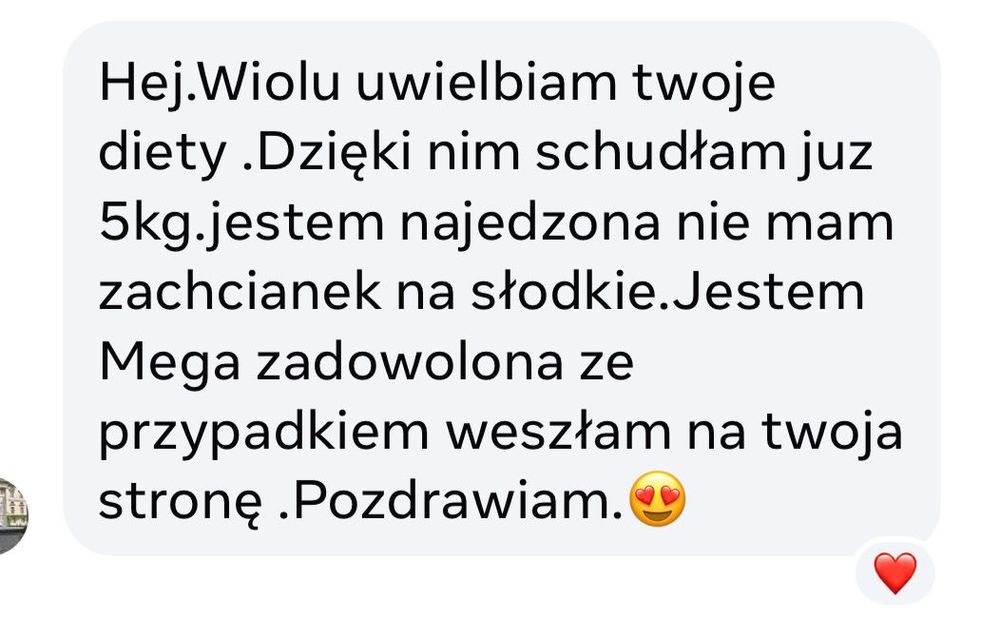 Opinia klientki o jadłospisie