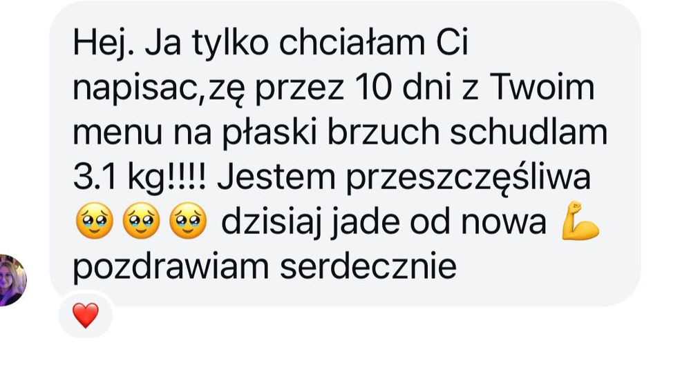 Opinia klientki o jadłospisie