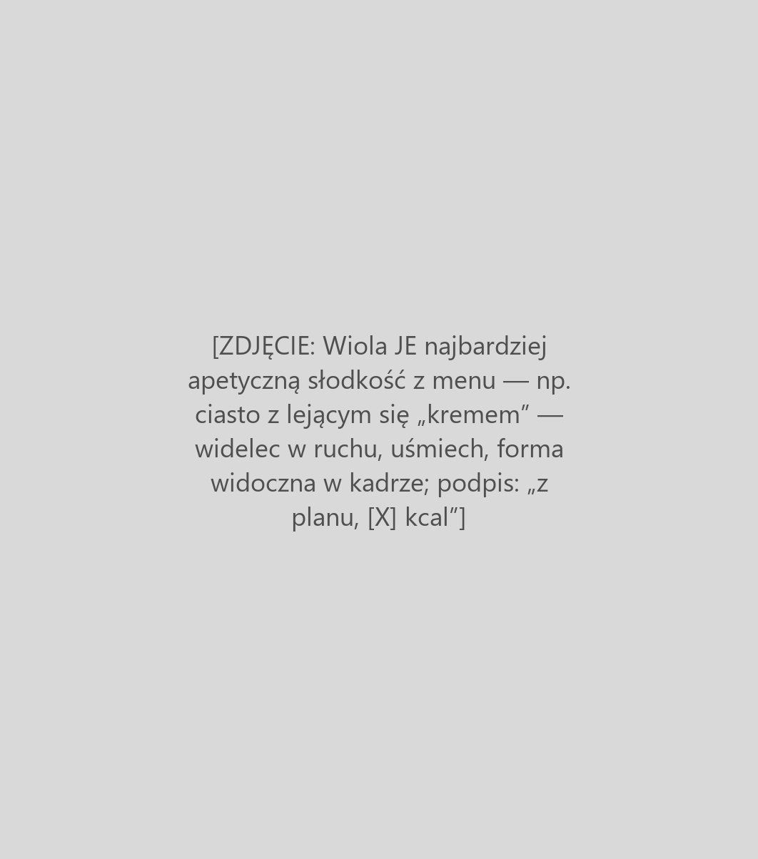 Słodkość z planu Menu na płaski brzuch